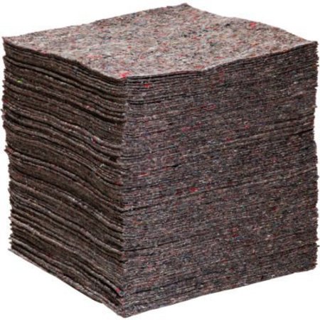 SPILL TECH ENVIRONMENTAL SpillTech RRUGP100H Recycled Tuff„¢ Rug Pads, 18"W X 18"L, 100 Per Pack RRUGP100H